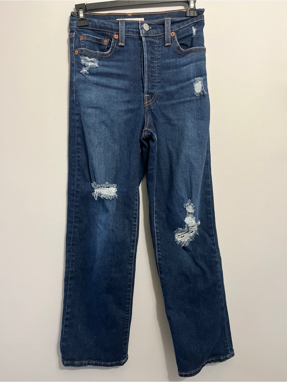 Levi's Women’s Distressed Ribcage Straight Ankle Jeans Size 24x24